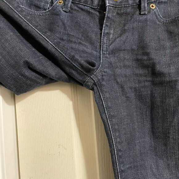 Express Womens Dark Wash Low Rise Y2K Whiskered Zelda Skinny Jeans Size 0 - Picture 6 of 8